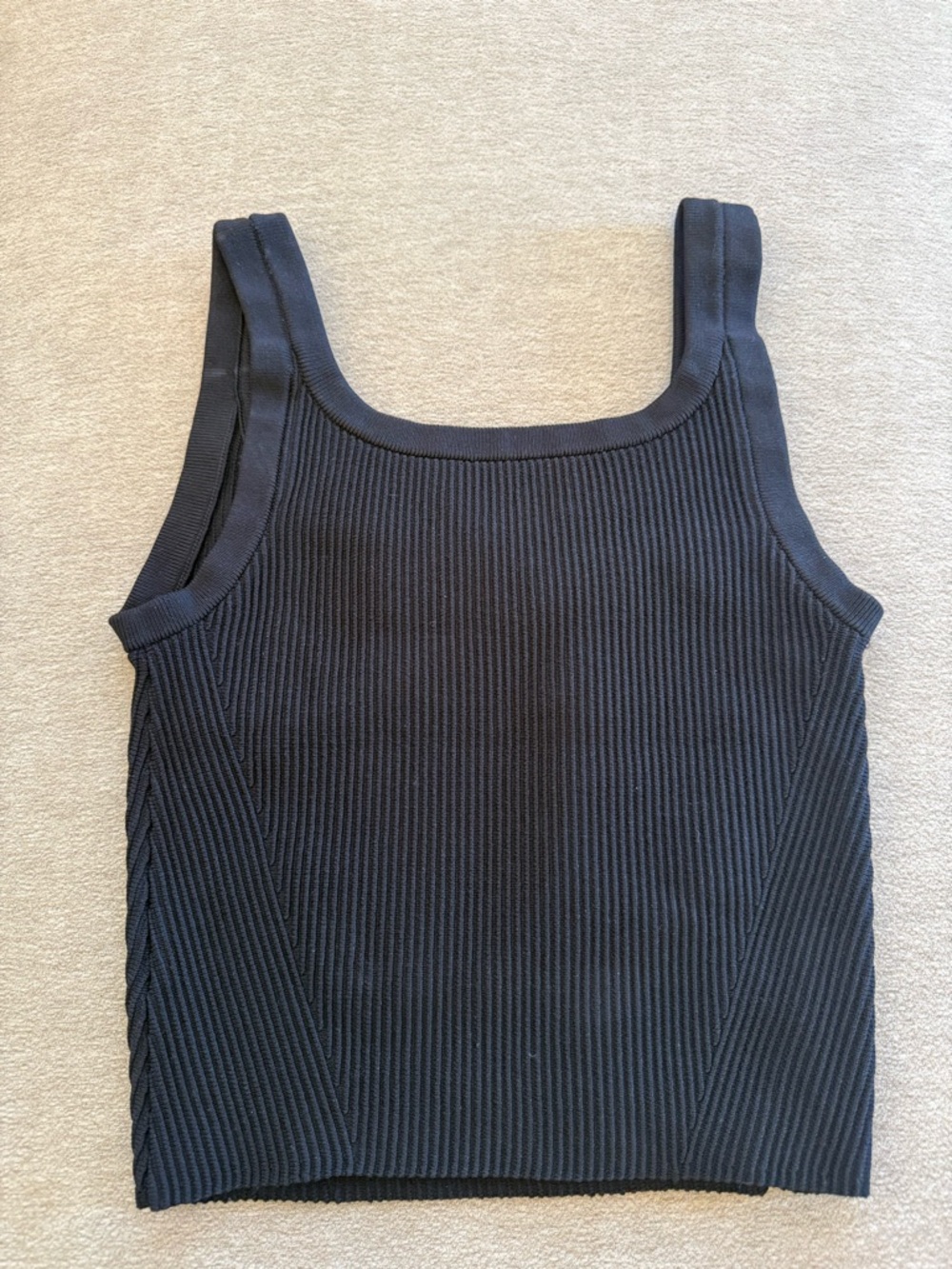 CUTS Black Ribbed Tank Top - Picture 2 of 3